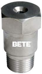 Bete Fog Nozzle - 1/2" Pipe, 120° Spray Angle, Grade 316 Stainless Steel, Full Cone Nozzle - Male Connection, N/R Gal per min at 100 psi, 3/16" Orifice Diam - Makers Industrial Supply