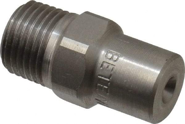 Bete Fog Nozzle - 1/8" Pipe, 60° Spray Angle, Grade 303 Stainless Steel, Full Cone Nozzle - Male Connection, 0.38 Gal per min at 100 psi, 0.043" Orifice Diam - Makers Industrial Supply