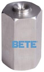 Bete Fog Nozzle - 3/8" Pipe, 60° Spray Angle, Grade 303 Stainless Steel, Full Cone Nozzle - Female Connection, 3.08 Gal per min at 100 psi, 1/8" Orifice Diam - Makers Industrial Supply