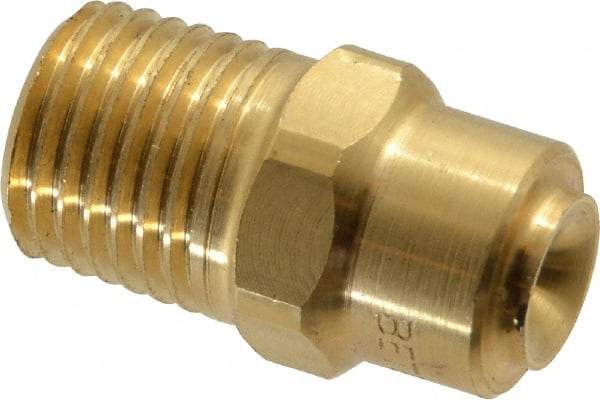 Bete Fog Nozzle - 1/4" Pipe, 120° Spray Angle, Brass, Full Cone Nozzle - Male Connection, 2.31 Gal per min at 100 psi, 0.109" Orifice Diam - Makers Industrial Supply