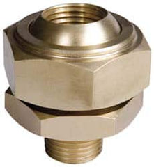 Bete Fog Nozzle - 1/2" Pipe, 40 to 70° Spray Angle, Brass, Adjustable Swivel Joint Nozzle - For Use With Bete - Nozzles Where Alignment of The Spray Direction is Required - Makers Industrial Supply