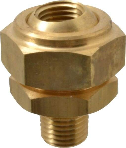 Bete Fog Nozzle - 1/4" Pipe, 40 to 70° Spray Angle, Brass, Adjustable Swivel Joint Nozzle - For Use With Bete - Nozzles Where Alignment of The Spray Direction is Required - Makers Industrial Supply