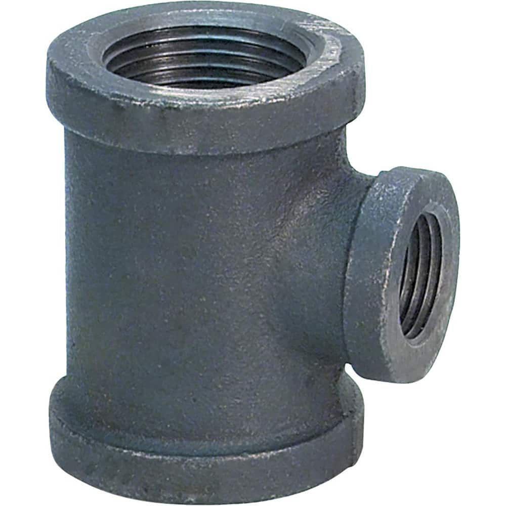 Black Pipe Fittings; Fitting Type: Reducing Branch Tee; Fitting Size: 2″ x 1-1/4″; Material: Malleable Iron; Finish: Black; Fitting Shape: Tee; Thread Standard: NPT; Connection Type: Threaded; Lead Free: No; Standards: ASME B16.3; ASME B1.2.1