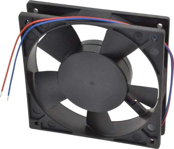 Value Collection - 12 Volts, DC, 88.3 CFM, Square Tube Axial Fan - 0.33 Amp Rating, 2,700 to 3,000 RPM, 4.72" High x 4.72" Wide x 1" Deep - Makers Industrial Supply