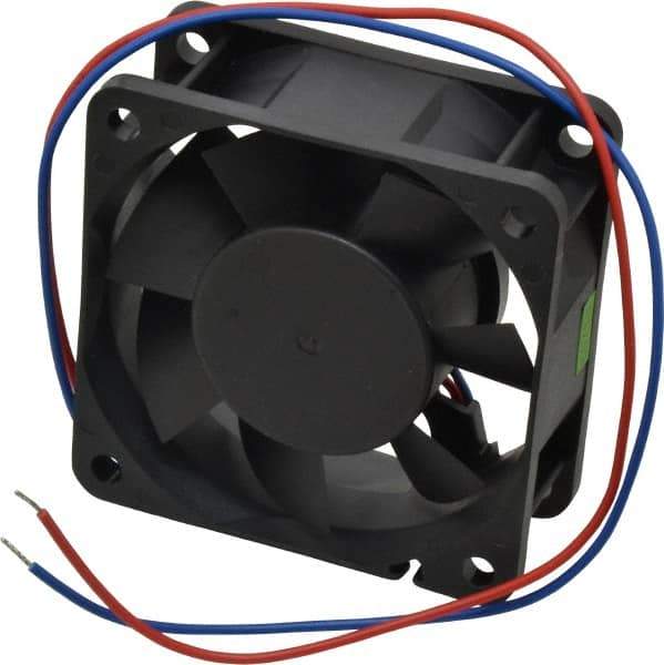 Value Collection - 12 Volts, DC, 20 CFM, Square Tube Axial Fan - 0.13 Amp Rating, 3,500 to 3,800 RPM, 2.36" High x 2.36" Wide x 1" Deep - Makers Industrial Supply