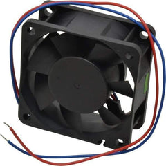 Value Collection - 12 Volts, DC, 20 CFM, Square Tube Axial Fan - 0.13 Amp Rating, 3,500 to 3,800 RPM, 2.36" High x 2.36" Wide x 1" Deep - Makers Industrial Supply