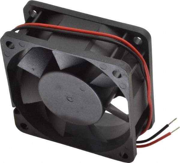 Value Collection - 24 Volts, DC, 20 CFM, Square Tube Axial Fan - 0.12 Amp Rating, 3,500 to 3,800 RPM, 2.36" High x 2.36" Wide x 1" Deep - Makers Industrial Supply