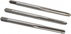 Interstate - #6-40 UNF, 3 Flute, Bottoming, Plug & Taper, Bright Finish, High Speed Steel Tap Set - Right Hand Cut, 2" OAL, 11/16" Thread Length - Makers Industrial Supply