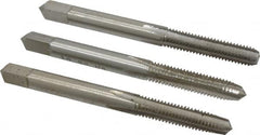 Interstate - #12-28 UNF, 4 Flute, Bottoming, Plug & Taper, Bright Finish, High Speed Steel Tap Set - 2-3/8" OAL, 15/16" Thread Length - Makers Industrial Supply