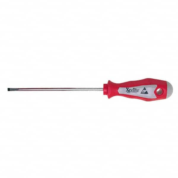 Xcelite - 6" Blade Width x 9-3/4" OAL Electronic/Electrostatic Slotted Screwdriver - Makers Industrial Supply