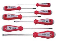 Xcelite - 7 Piece Phillips & Slotted Screwdriver Set - Blade Sizes: Width 1/8, 5/32, 3/16, 1/4 & 5/16, Bit Sizes: Philips #1 & #2 - Makers Industrial Supply