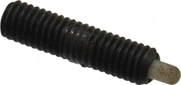 Gibraltar - 10-32, 3/4" Thread Length, 1/8" Plunger Projection, Steel Threaded Spring Plunger - 0.09 - 0.092" Max Plunger Diam, 3/4" Plunger Length, 1.3 Lb Init End Force, 2.7 Lb Final End Force - Makers Industrial Supply