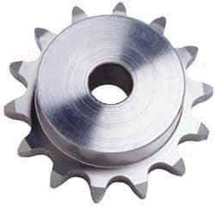 U.S. Tsubaki - 19 Teeth, 3/8" Chain Pitch, Chain Size 35, Plain Bore Sprocket - 1/2" Bore Diam, 2.279" Pitch Diam, 2.47" Outside Diam - Makers Industrial Supply