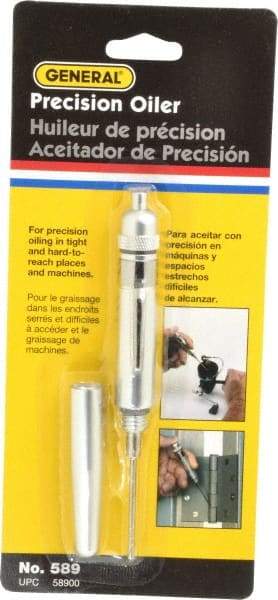 General - Spout, Precision-Needle Oiler - 2-1/4" Long Needle, Aluminum Body - Makers Industrial Supply