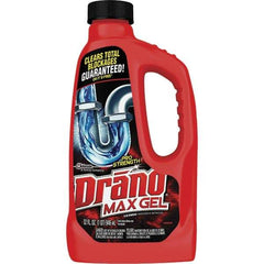 Drano - 32 oz Gel Drain Cleaner - Unscented, Bottle - Makers Industrial Supply