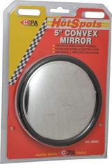 Value Collection - Automotive Full Size Convex Round Mirror with L Bracket - Stainless Steel, 5" Mirror Diam - Makers Industrial Supply