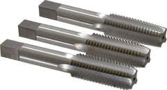 Interstate - 11/16-11 UNS, 4 Flute, Bottoming, Plug & Taper, Bright Finish, High Speed Steel Tap Set - Right Hand Cut, 4-1/32" OAL, 1-13/16" Thread Length - Makers Industrial Supply