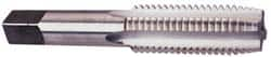 Hertel - M2.2x0.45 Metric Coarse 3 Flute Bright Finish High Speed Steel Straight Flute Standard Hand Tap - Plug, Right Hand Thread, 1-3/4" OAL, 7/16" Thread Length, D1 Limit, Oversize - Makers Industrial Supply