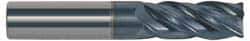 Accupro - 9/16", 1-1/8" LOC, 9/16" Shank Diam, 3-1/2" OAL, 4 Flute, Solid Carbide Square End Mill - Single End, nACRo Finish, Spiral Flute, Variable° Helix, Centercutting, Right Hand Cut, Right Hand Flute - Makers Industrial Supply