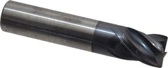 Accupro - 1/2", 4 Flute, Single End, Solid Carbide, Corner Chamfer End Mill - 2-1/2" OAL, Right Hand Flute, 5/8" LOC, Right Hand Cut - Makers Industrial Supply