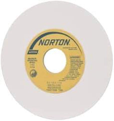 Norton - 6" Diam x 1-1/4" Hole x 1/8" Thick, L Hardness, 150 Grit Surface Grinding Wheel - Aluminum Oxide, Type 1, Very Fine Grade, 4,140 Max RPM, Vitrified Bond, No Recess - Makers Industrial Supply