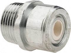 Cooper Crouse-Hinds - 1/4 to 0.35" Cable Capacity, Liquidtight, Straight Strain Relief Cord Grip - 3/4 NPT Thread, 1-5/16" Long, Steel - Makers Industrial Supply