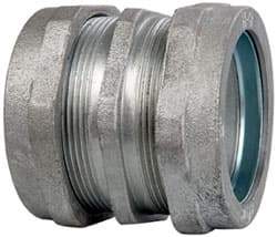 Cooper Crouse-Hinds - 2" Trade, Malleable Iron Compression Rigid/Intermediate (IMC) Conduit Coupling - Noninsulated - Makers Industrial Supply