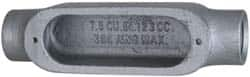 Cooper Crouse-Hinds - 1 Gang, (2) 1-1/2" Knockouts, Aluminum Rectangle Outlet Body - 8.45" Overall Height x 2.49" Overall Width x 2.73" Overall Depth - Makers Industrial Supply