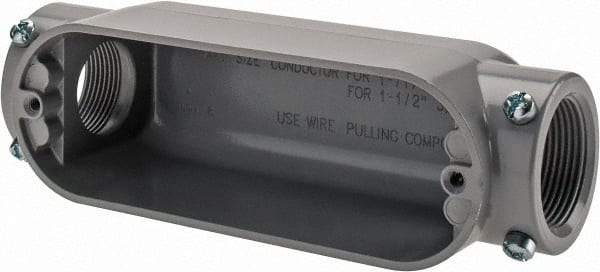 Cooper Crouse-Hinds - 1 Gang, (2) 1-1/4" Knockouts, Aluminum Rectangle Outlet Body - 8.45" Overall Height x 2.49" Overall Width x 2.73" Overall Depth - Makers Industrial Supply