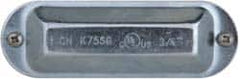 Cooper Crouse-Hinds - 3/4" Trade, Steel Conduit Body Cover Plate - Use with Form 5 Conduit Bodies - Makers Industrial Supply