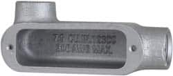 Cooper Crouse-Hinds - Form 5, LL Body, 1-1/4" Trade, Rigid Malleable Iron Conduit Body - Oval, 8.12" OAL, 32 cc Capacity, Gray - Makers Industrial Supply