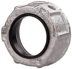 Cooper Crouse-Hinds - 1" Trade, Malleable Iron Threaded Rigid/Intermediate (IMC) Conduit Bushing - Partially Insulated - Makers Industrial Supply