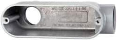 Cooper Crouse-Hinds - Form 5, LB Body, 1" Trade, IMC, Rigid Aluminum Conduit Body - Oval/Rectangle, 5.79" OAL, 12.2 cc Capacity, Silver - Makers Industrial Supply