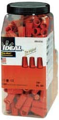 Ideal - 1, 18 + & 1, 20 to 2, 14 AWG, 600 Volt, Flame Retardant, Standard Twist on Wire Connector - Orange, 221°F - Makers Industrial Supply