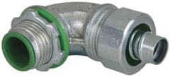 Cooper Crouse-Hinds - 1" Trade, Malleable Iron Threaded Angled Liquidtight Conduit Connector - Insulated - Makers Industrial Supply