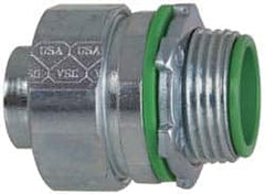 Cooper Crouse-Hinds - 3/4" Trade, Steel Threaded Straight Liquidtight Conduit Connector - Insulated - Makers Industrial Supply