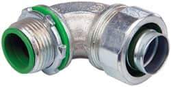 Cooper Crouse-Hinds - 3/4" Trade, Malleable Iron Threaded Angled Liquidtight Conduit Connector - Insulated - Makers Industrial Supply