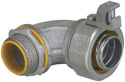 Cooper Crouse-Hinds - 2" Trade, Malleable Iron Threaded Angled Liquidtight Conduit Connector - Insulated - Makers Industrial Supply