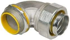 Cooper Crouse-Hinds - 1-1/2" Trade, Malleable Iron Threaded Angled Liquidtight Conduit Connector - Insulated - Makers Industrial Supply