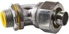 Cooper Crouse-Hinds - 1/2" Trade, Malleable Iron Threaded Angled Liquidtight Conduit Connector - Insulated - Makers Industrial Supply