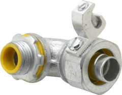 Cooper Crouse-Hinds - 1/2" Trade, Malleable Iron Threaded Angled Liquidtight Conduit Connector - Insulated - Makers Industrial Supply