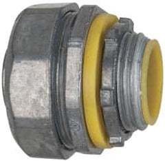 Cooper Crouse-Hinds - 3/4" Trade, Die Cast Zinc Threaded Straight Liquidtight Conduit Connector - Insulated - Makers Industrial Supply