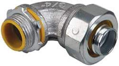 Cooper Crouse-Hinds - 3/4" Trade, Malleable Iron Threaded Angled Liquidtight Conduit Connector - Insulated - Makers Industrial Supply