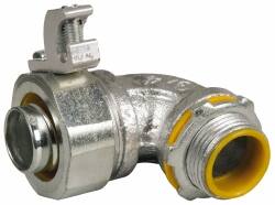 Cooper Crouse-Hinds - 3/4" Trade, Malleable Iron Threaded Angled Liquidtight Conduit Connector - Insulated - Makers Industrial Supply