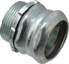 Cooper Crouse-Hinds - 1-1/4" Trade, Steel Compression Straight EMT Conduit Connector - Insulated - Makers Industrial Supply