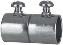 Cooper Crouse-Hinds - 1/2" Trade, Steel Set Screw EMT Conduit Coupling - Noninsulated - Makers Industrial Supply