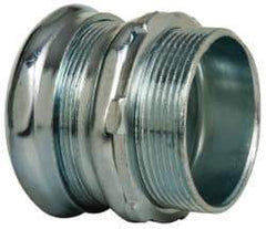 Cooper Crouse-Hinds - 2" Trade, Steel Compression Straight EMT Conduit Connector - Noninsulated - Makers Industrial Supply