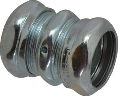 Cooper Crouse-Hinds - 1" Trade, Steel Compression EMT Conduit Coupling - Noninsulated - Makers Industrial Supply