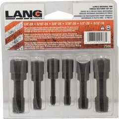 Lang - UNF, 3 & 4 Flute, Zinc Finish, Carbon Steel Tap Set - Right Hand Cut - Makers Industrial Supply