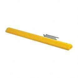 Eagle - 72" Long x 8" Wide x 4" High, Parking Curb - Yellow, High Density Polyethylene - Makers Industrial Supply